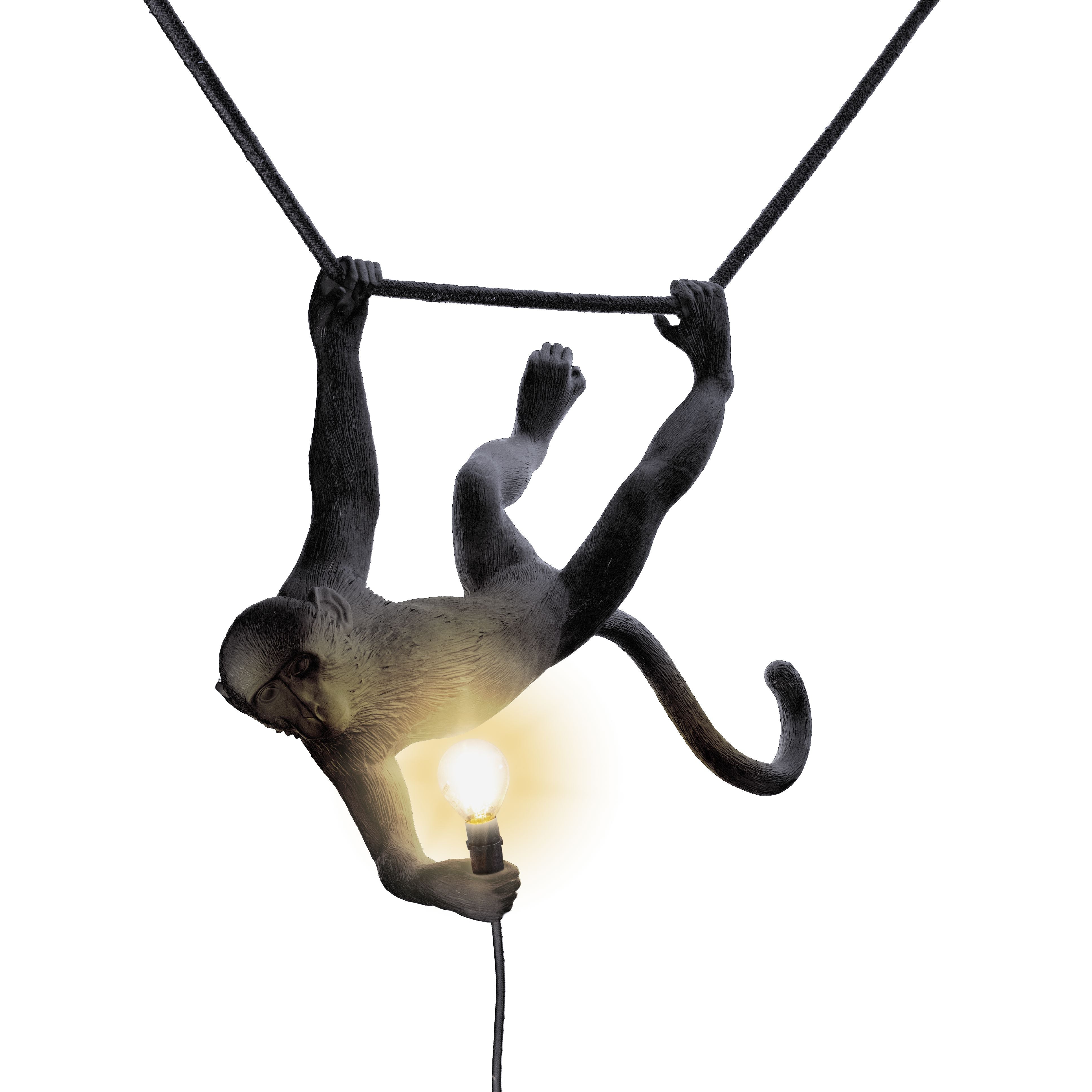 Seletti Monkey Outdoor Lamp Black, Swing