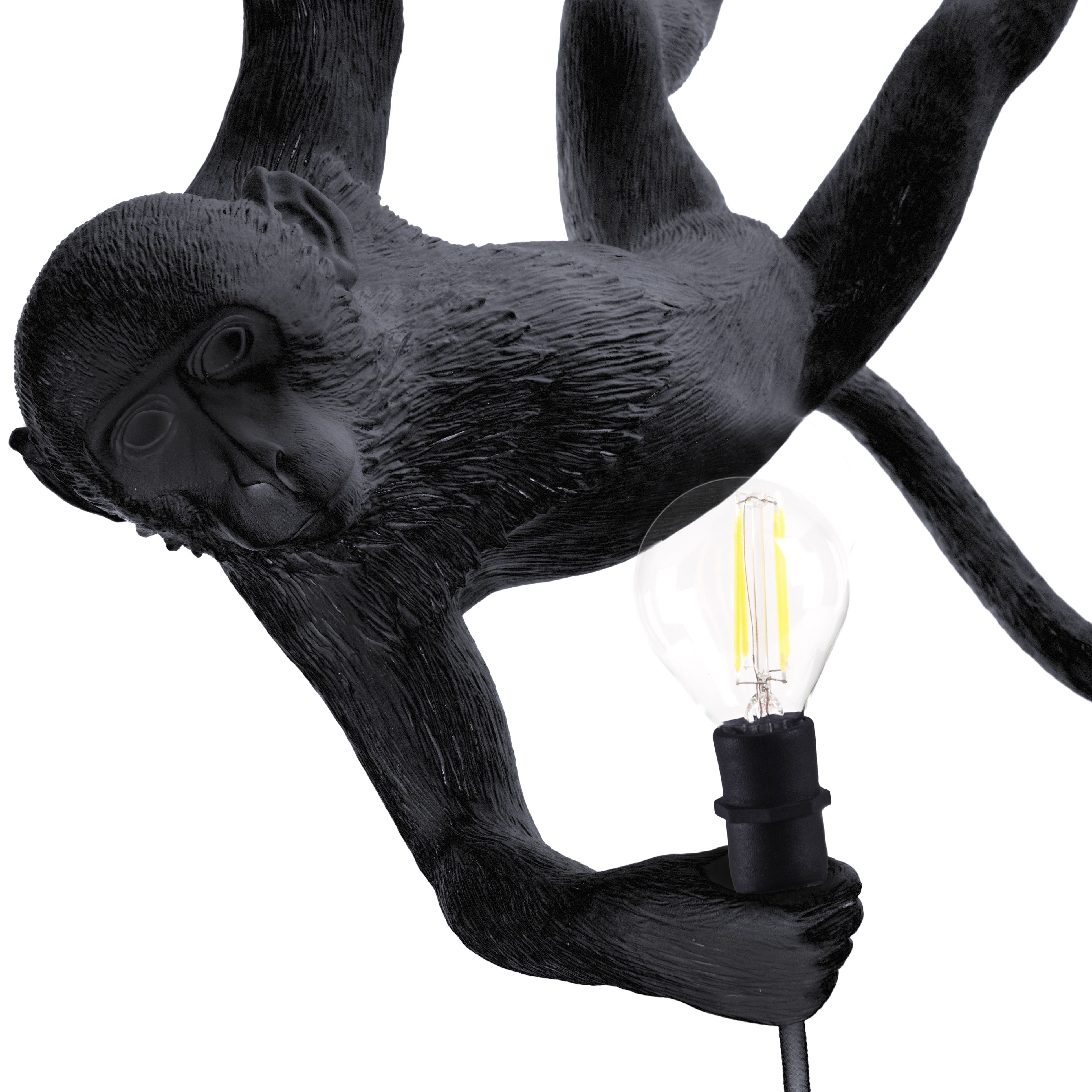 Seletti Monkey Outdoor Lamp Black, Swing