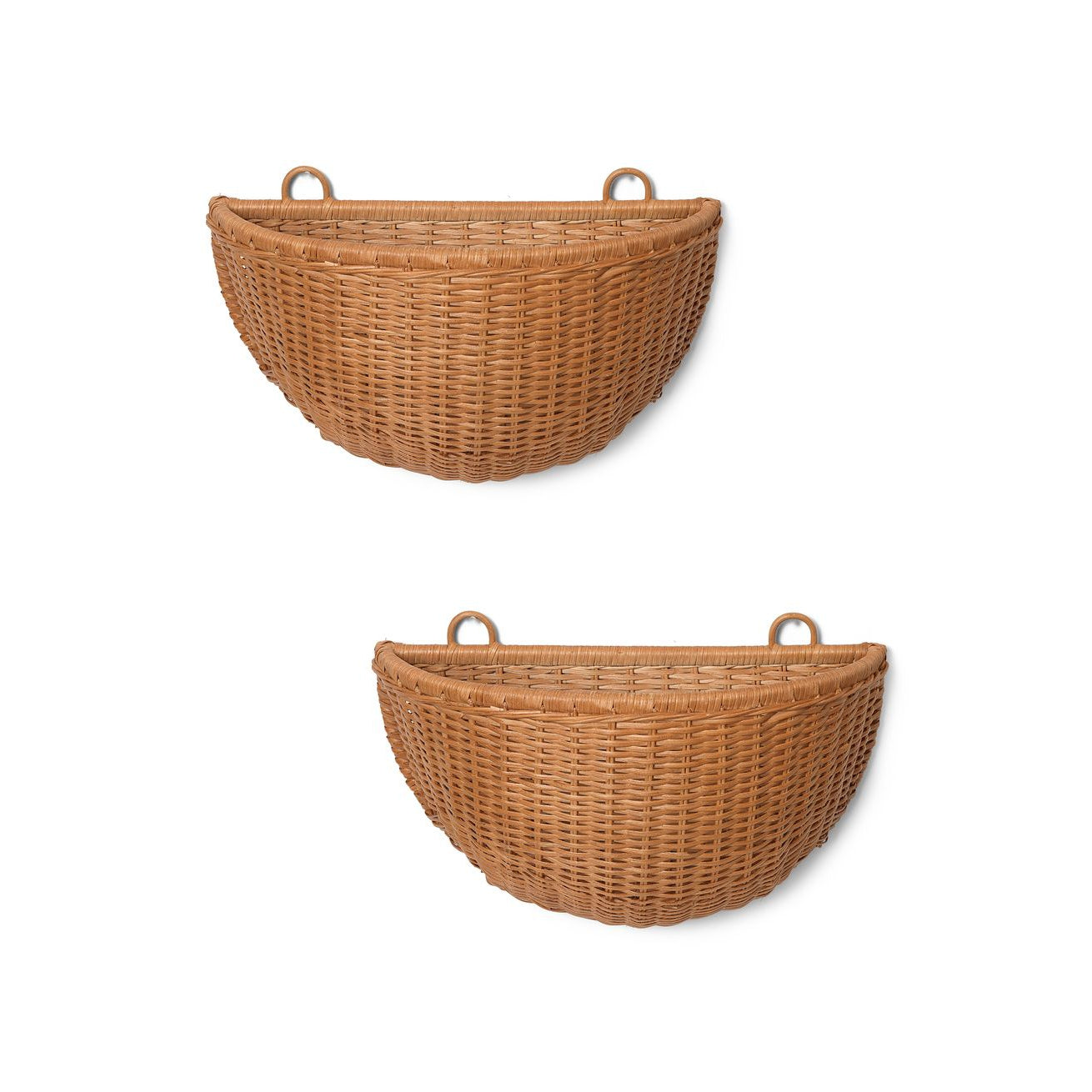 Ferm Living Braided Wall Pockets Set Of 2, Nature