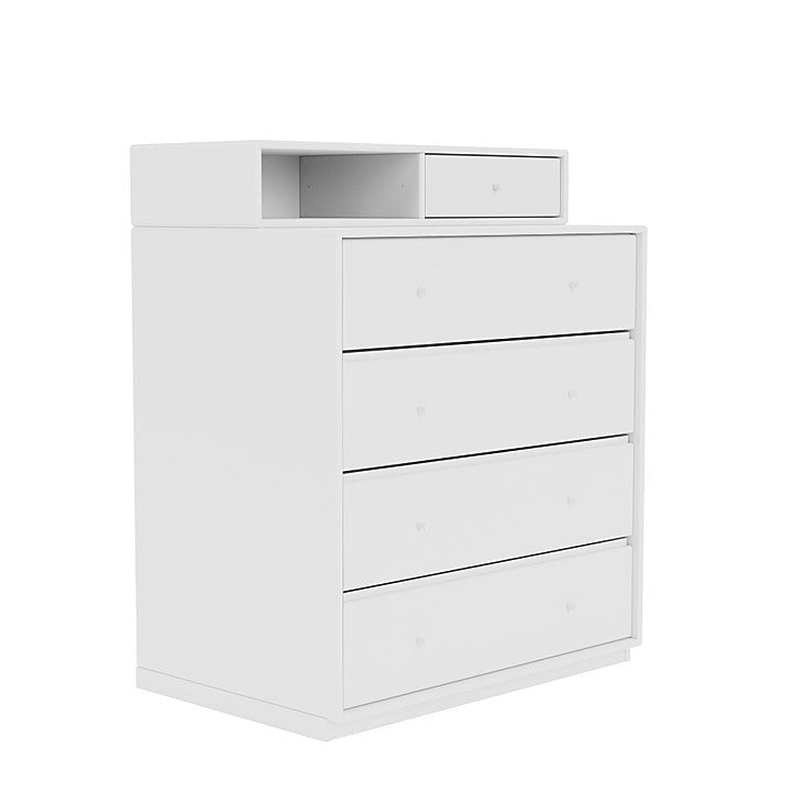 Montana Keep Chest Of Drawers With 3 Cm Plinth, New White