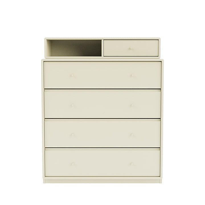 Montana Keep Chest Of Drawers With 3 Cm Plinth, Vanilla White