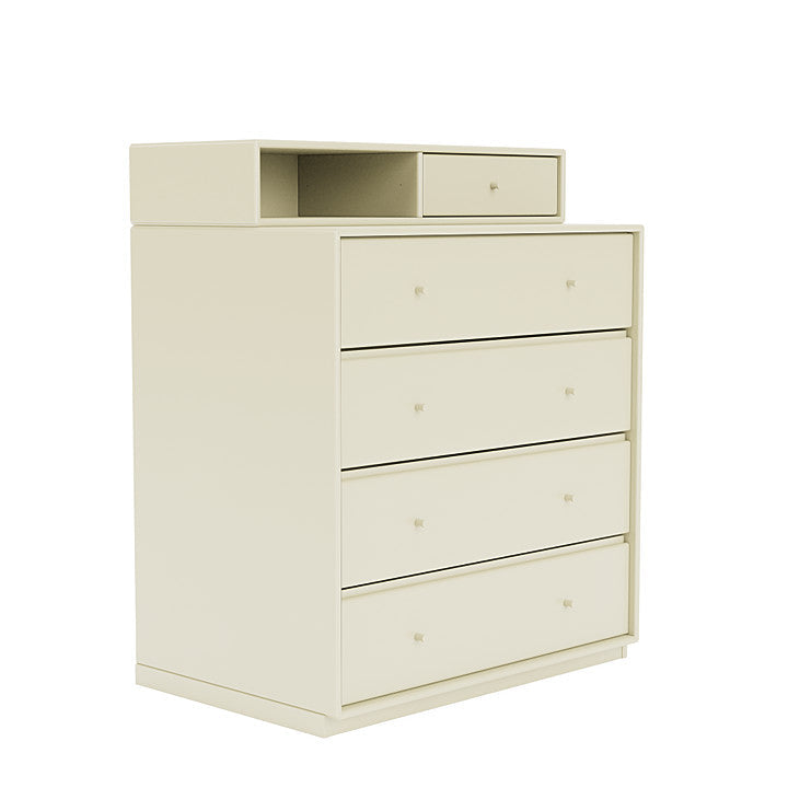 Montana Keep Chest Of Drawers With 3 Cm Plinth, Vanilla White
