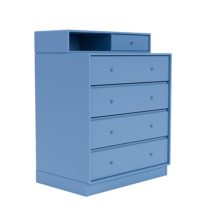 Montana Keep Chest Of Drawers With 7 Cm Plinth, Azure Blue