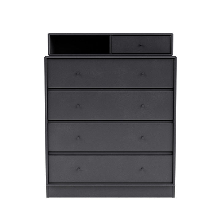 Montana Keep Chest Of Drawers With 7 Cm Plinth, Carbon Black