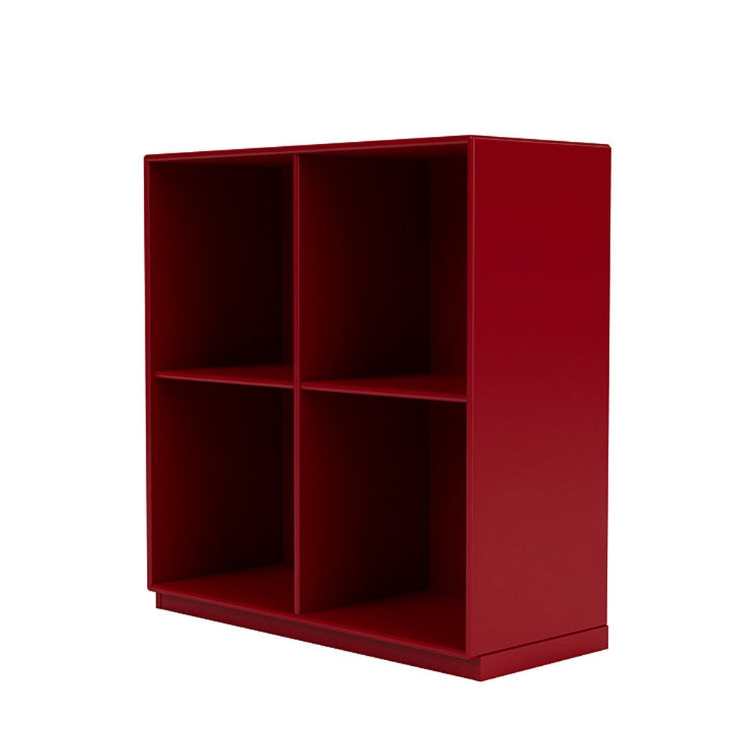 Montana Show Bookcase With 3 Cm Plinth, Beetroot Red