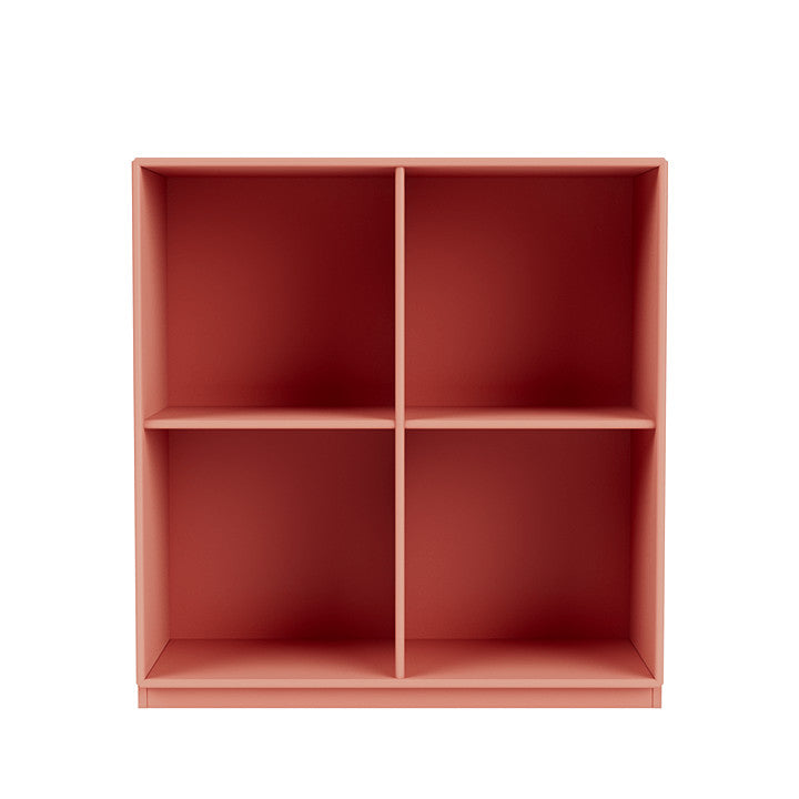 Montana Show Bookcase With 3 Cm Plinth, Rhubarb Red