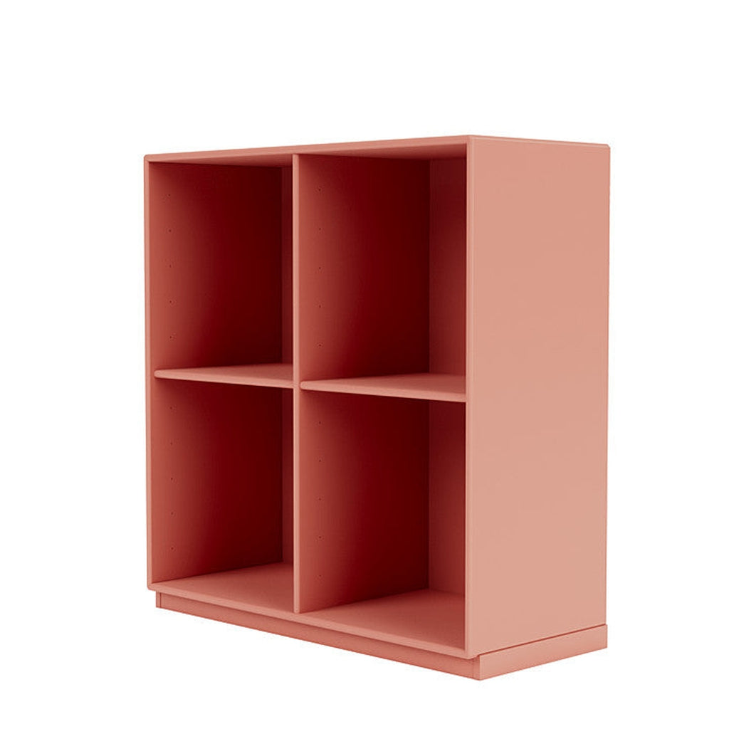 Montana Show Bookcase With 3 Cm Plinth, Rhubarb Red