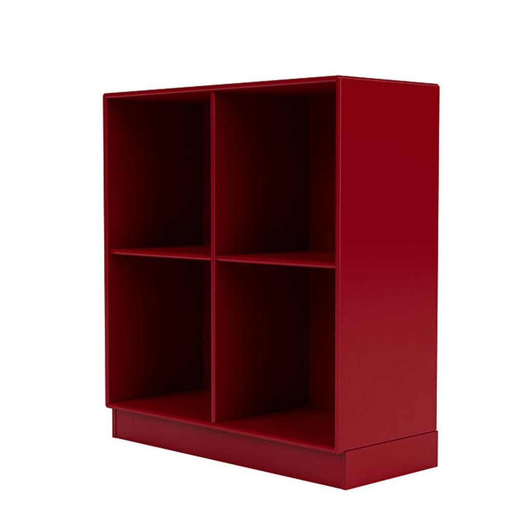 Montana Show Bookcase With 7 Cm Plinth, Beetroot Red
