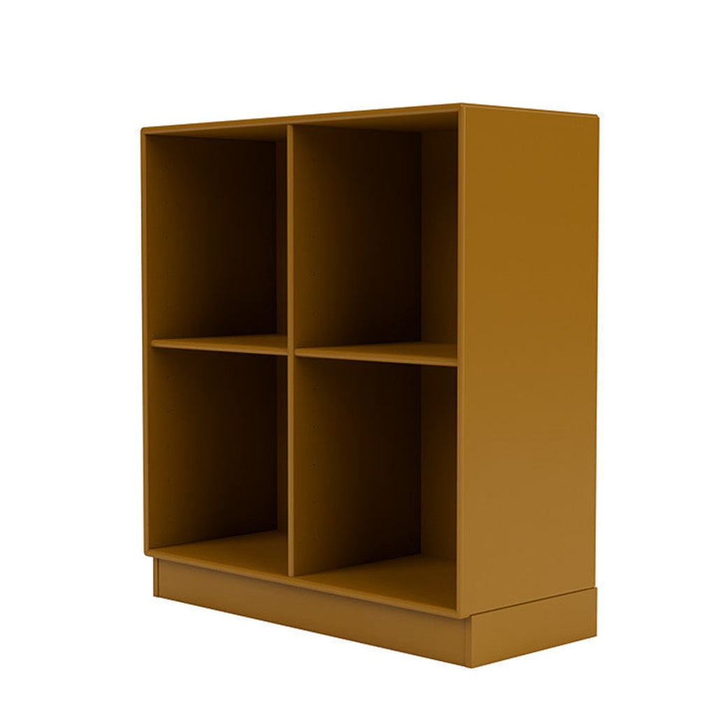 Montana Show Bookcase With 7 Cm Plinth, Amber Yellow