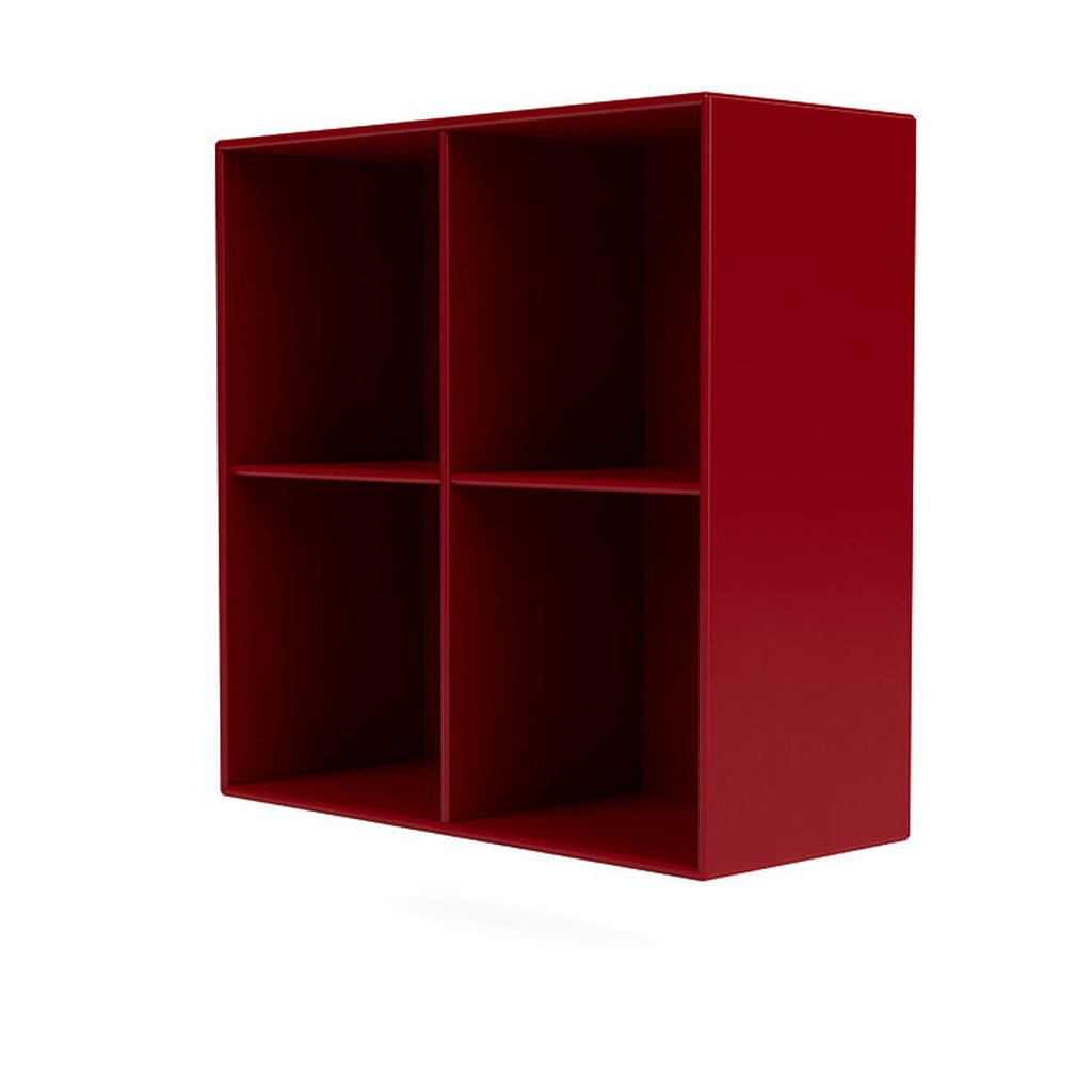 Montana Show Bookcase With Suspension Rail, Beetroot Red