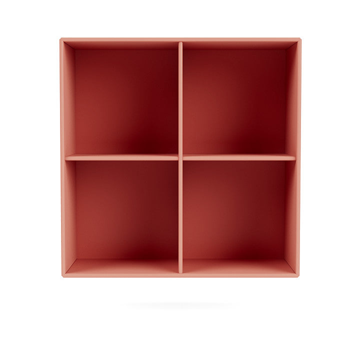 Montana Show Bookcase With Suspension Rail, Rhubarb Red