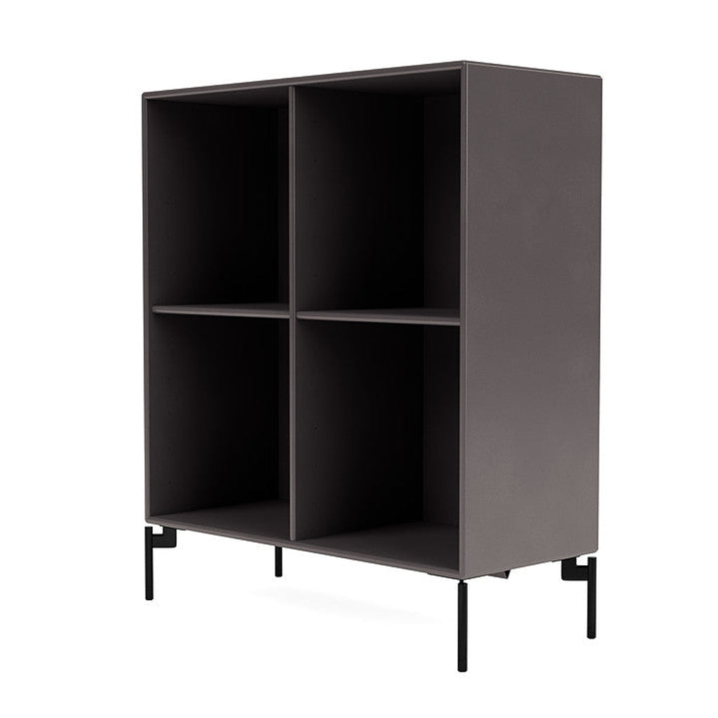 Montana Show Bookcase With Legs, Coffee/Black