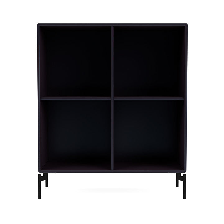 Montana Show Bookcase With Legs, Shadow/Black