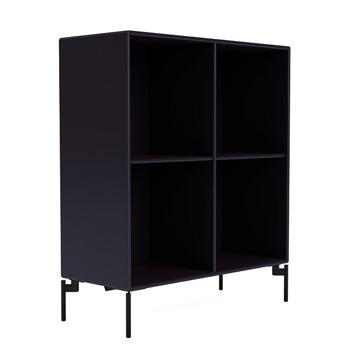 Montana Show Bookcase With Legs, Shadow/Black