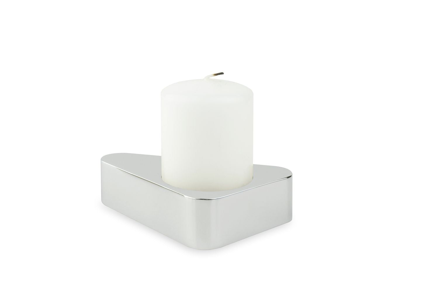 Novoform Design Flip Candlestick, Shiny Silver