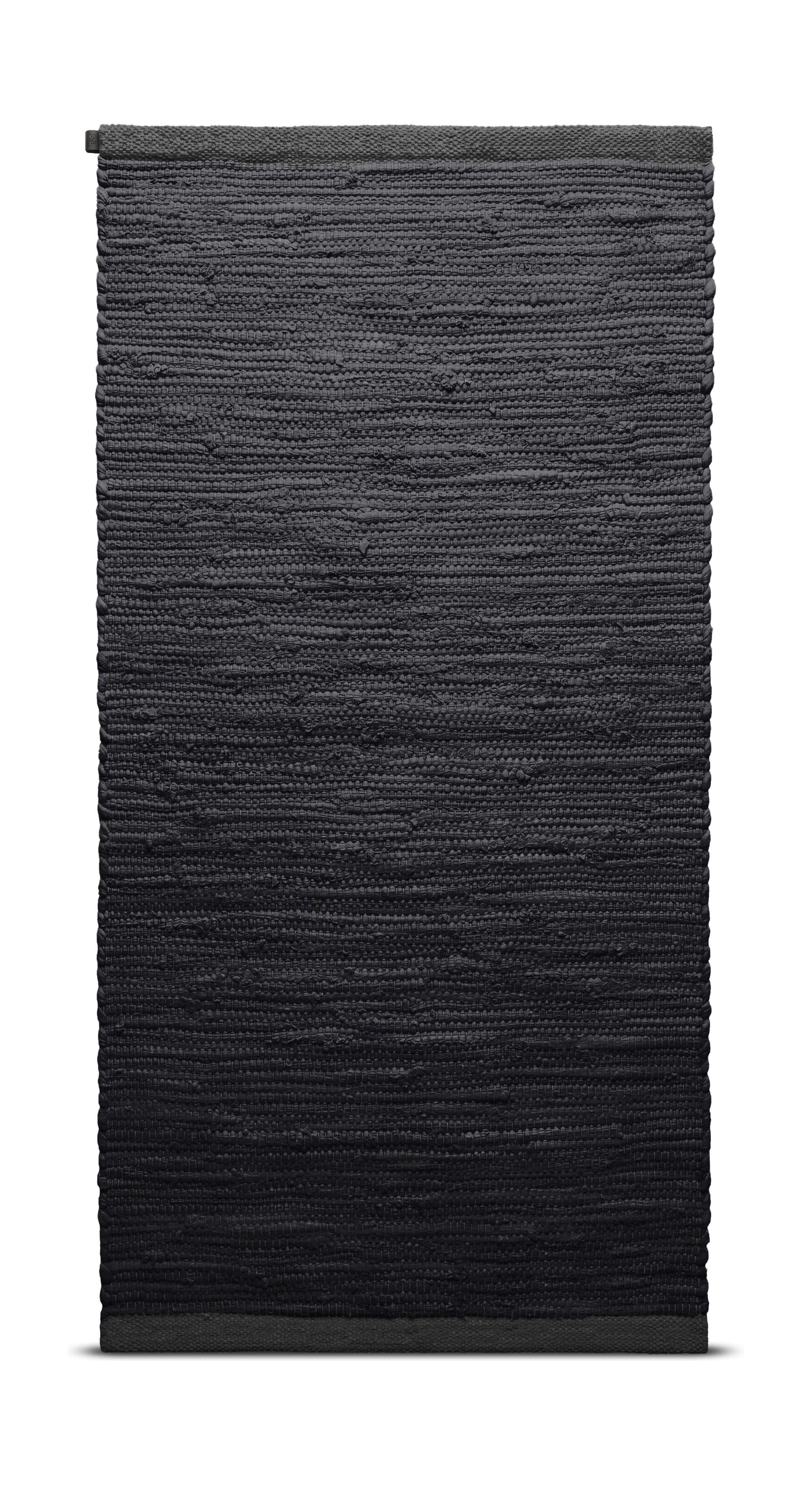 Rug Solid Cotton Rug 60 X 90 Cm, Charcoal