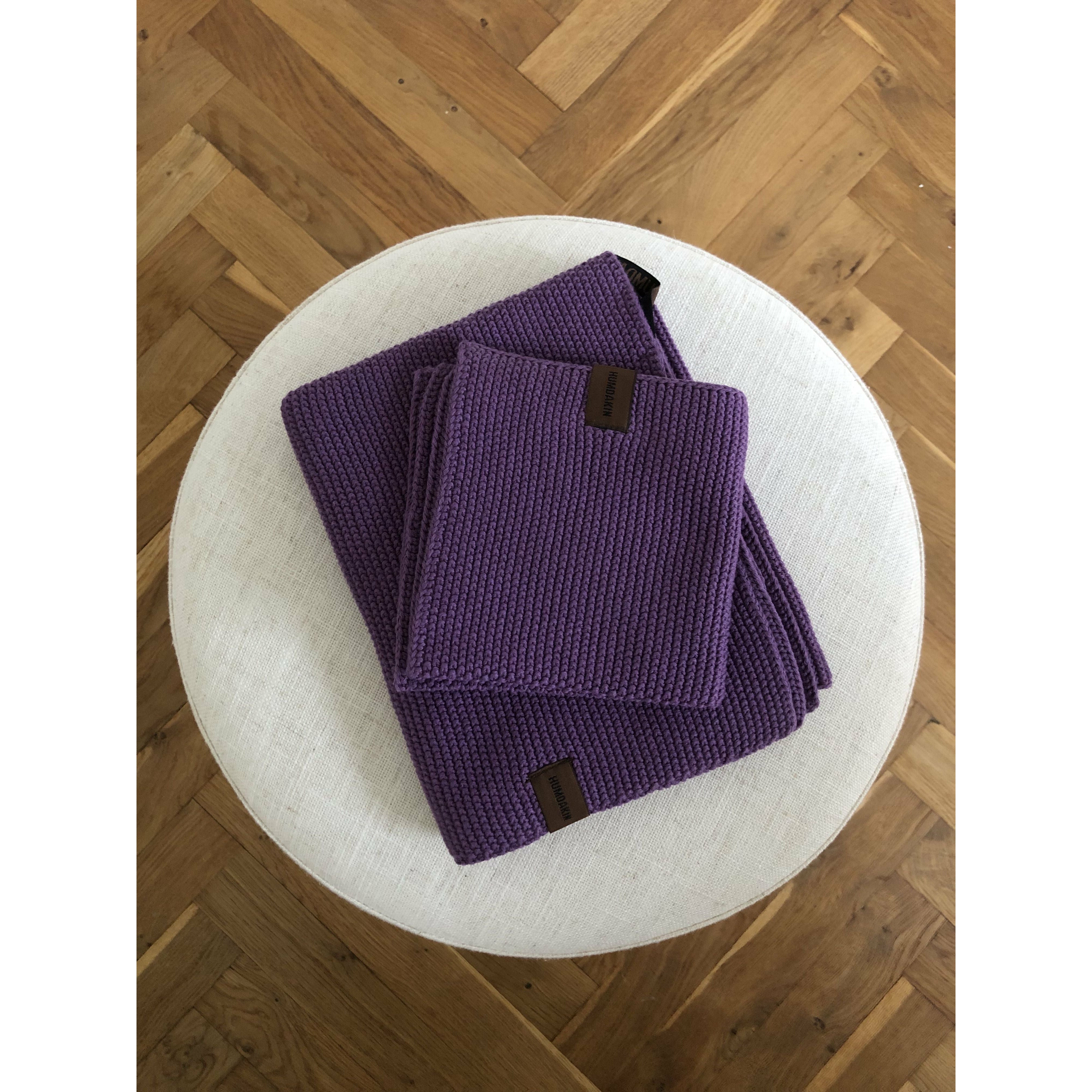 Humdakin Knitted Organic Kitchen Towel, Purple