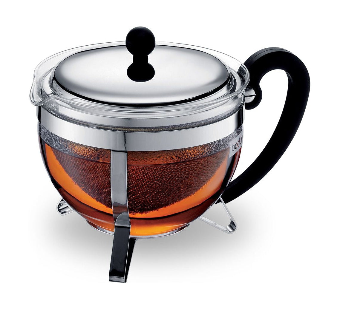 Bodum Chambord Tea Maker With Filter And Lid Chrome, 1.3 L
