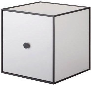 Audo Copenhagen Frame 28 Shelf Module, Light Grey With Door