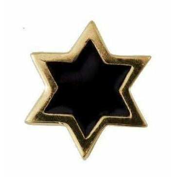 Design Letters Enamel Pendant Star, Black/Gold