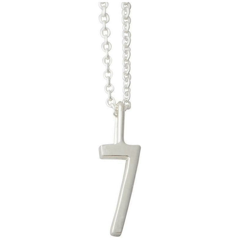 Design Letters Lucky Number Counterpart, Silver, Number 7
