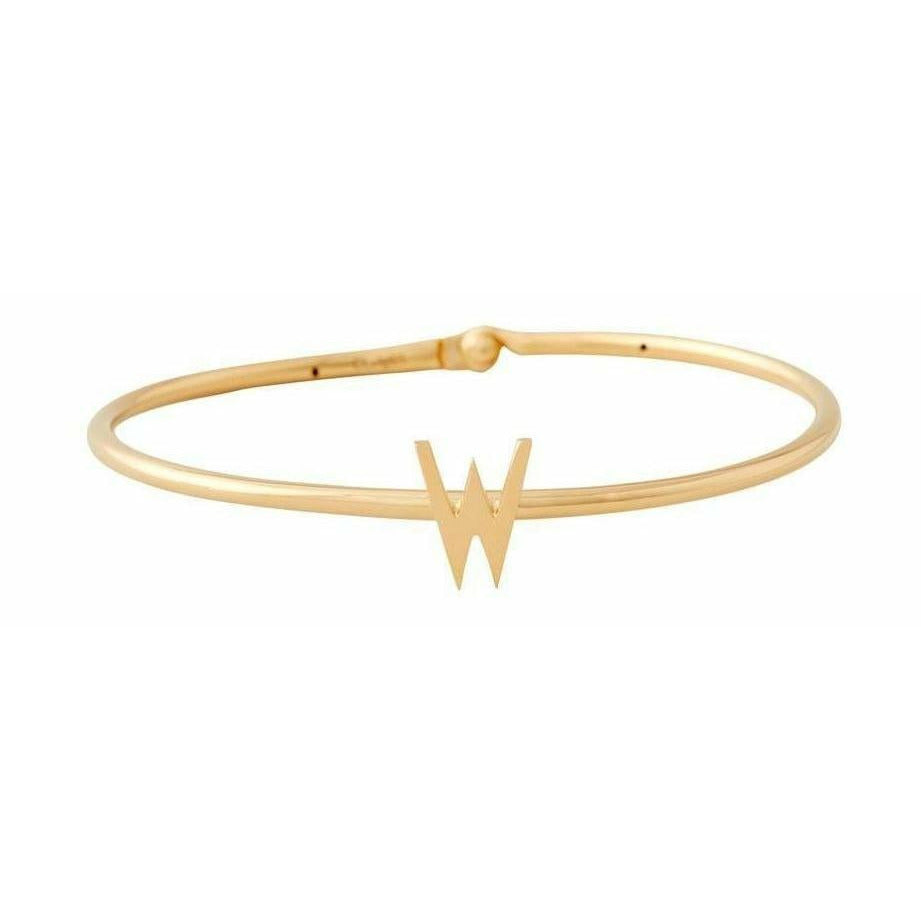 Design Letters My Bangle W Bangle, 18k Gold Plated Silver