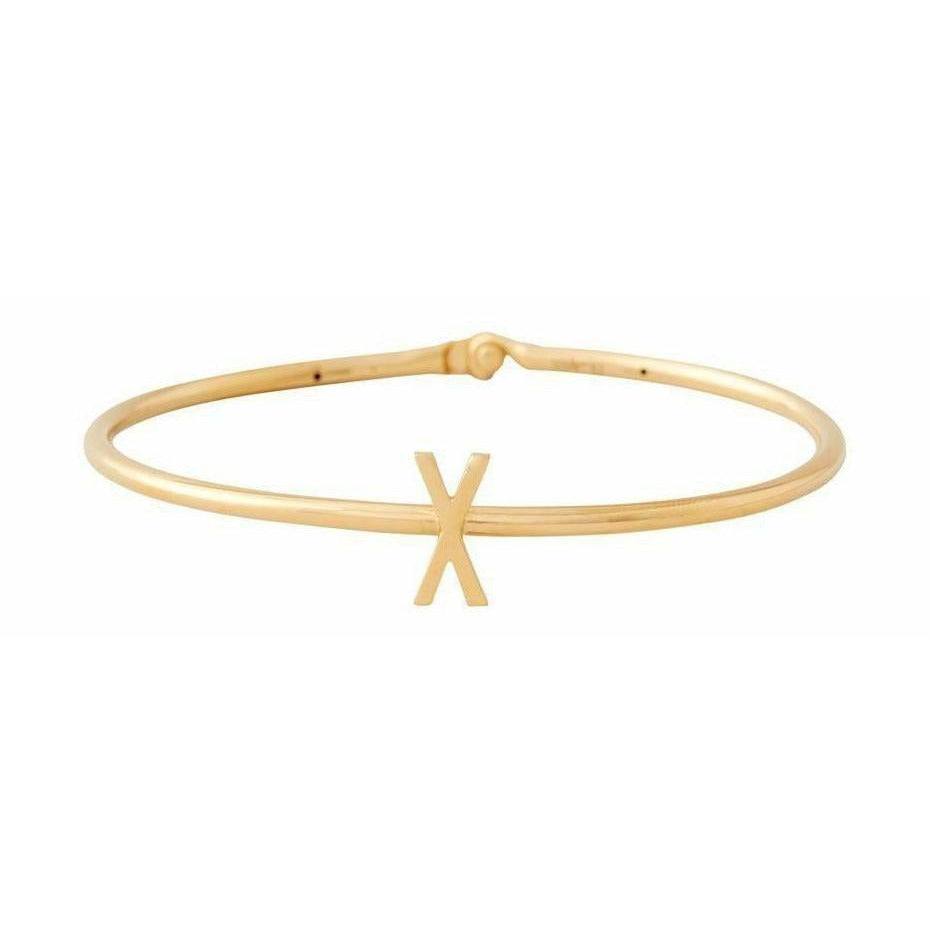 Design Letters My Bangle X Bangle, 18k Gold Plated Silver