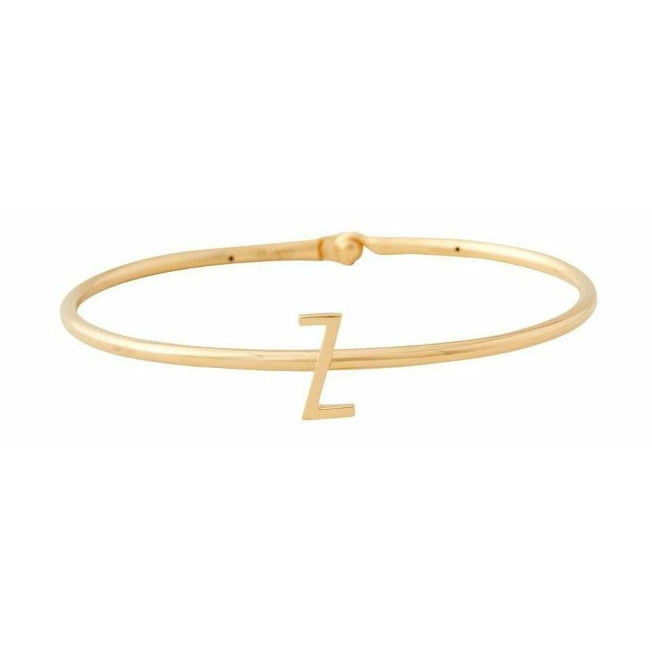 Design Letters My Bangle Z Bangle, 18k Gold Plated Silver