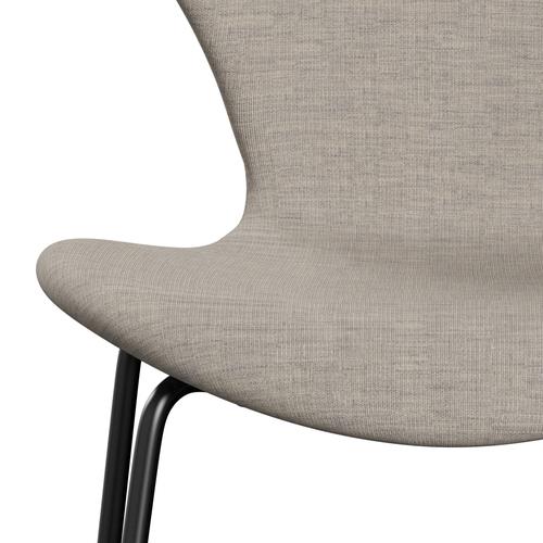 Fritz Hansen 3107 Chair Full Upholstery, Black/Canvas Beige