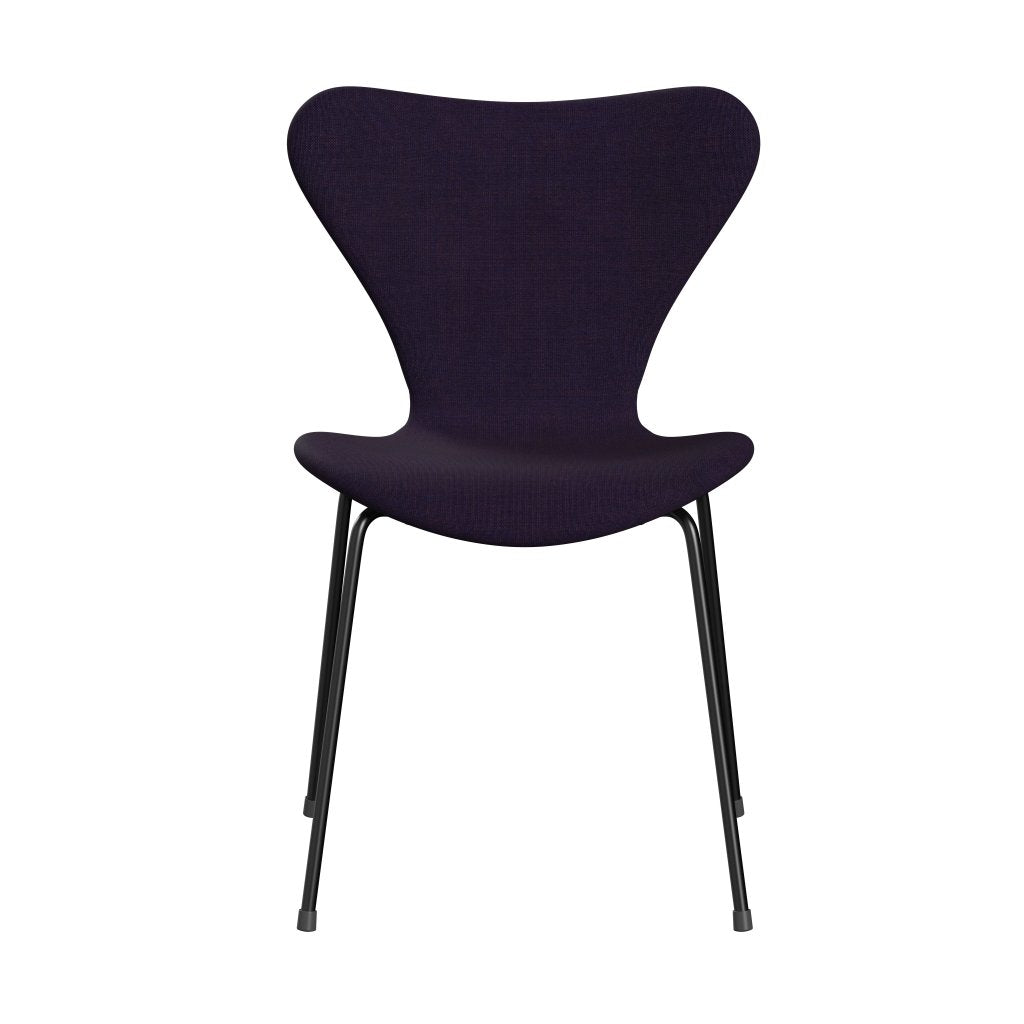 Fritz Hansen 3107 Chair Full Upholstery, Black/Canvas Navy Blue