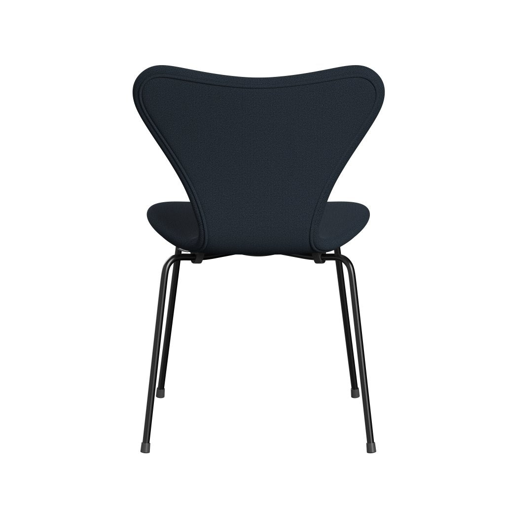 Fritz Hansen 3107 Chair Full Upholstery, Black/Capture Blue