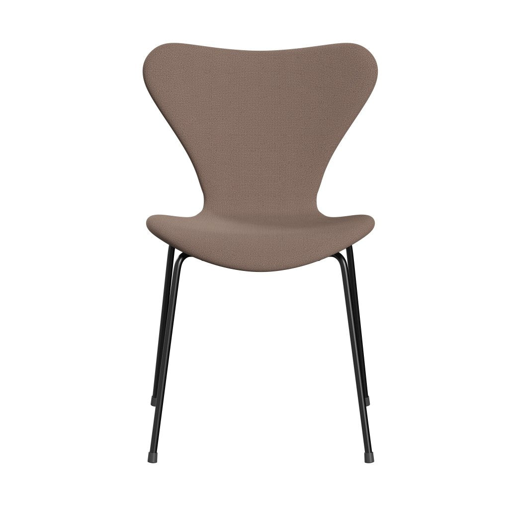 Fritz Hansen 3107 Chair Full Upholstery, Black/Capture Brown