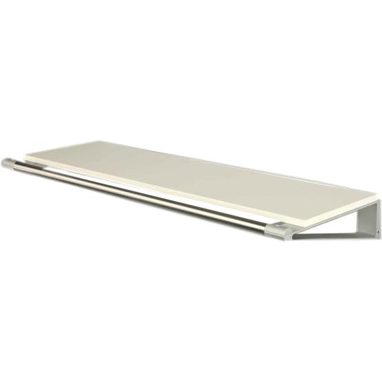 Loca Knax Hat Shelf 60 Cm, White/Aluminium