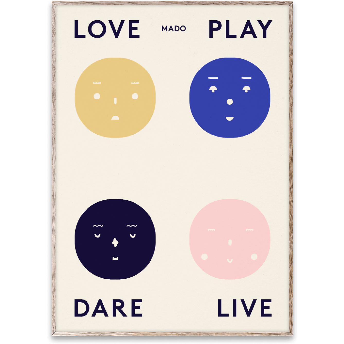 Paper Collective Four Feelings Poster, 50x70 Cm