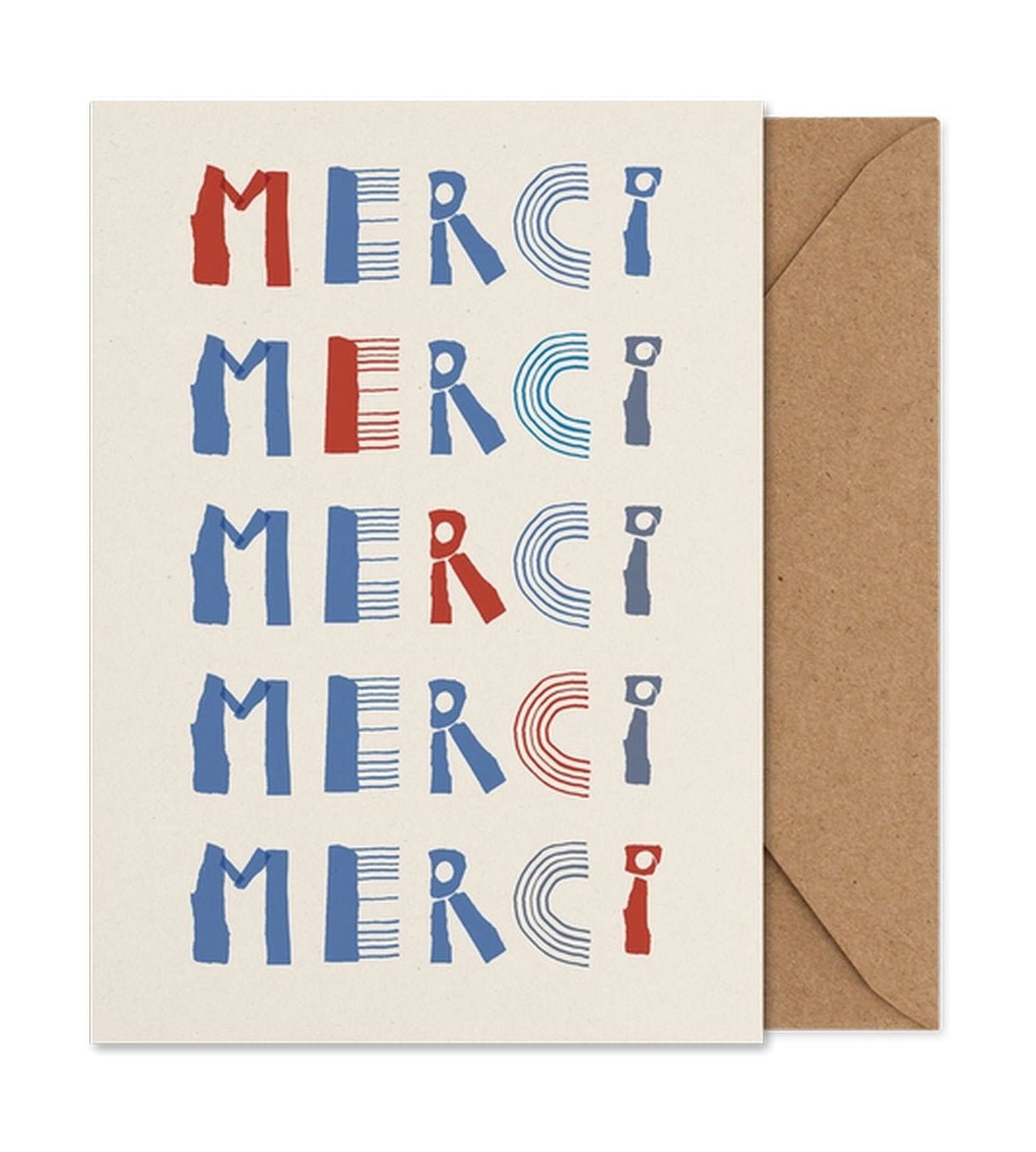 Paper Collective Merci Folded Art Card Poster, A5