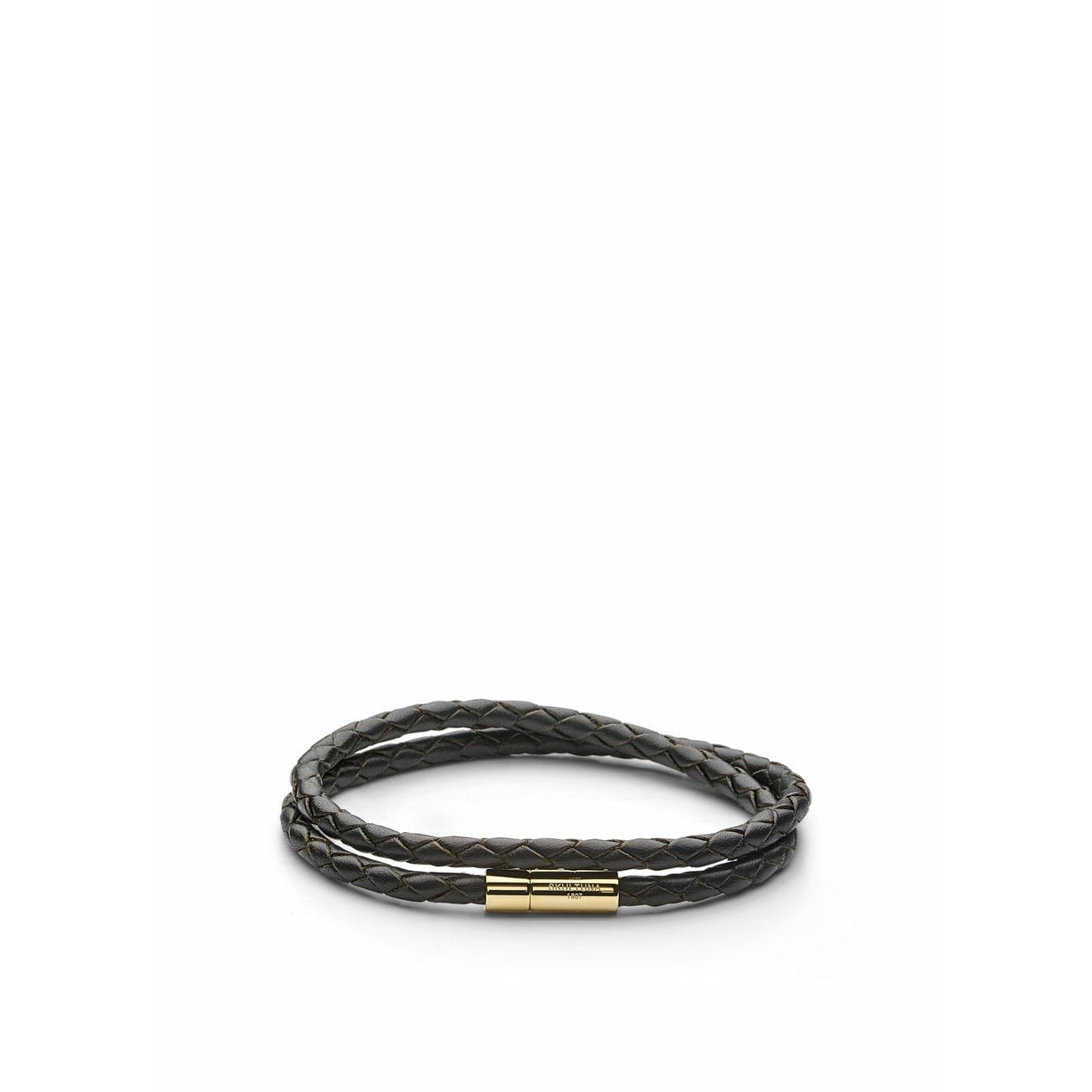 Skultuna Leather Strap 4mm Small ø14,5 Cm, Dark Brown Gold