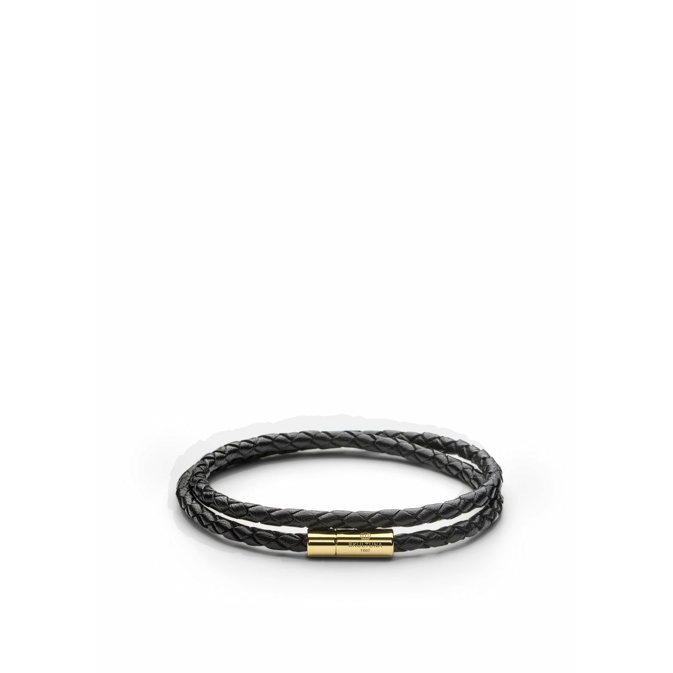 Skultuna Leather Strap 4mm Small ø14,5 Cm, Black Gold