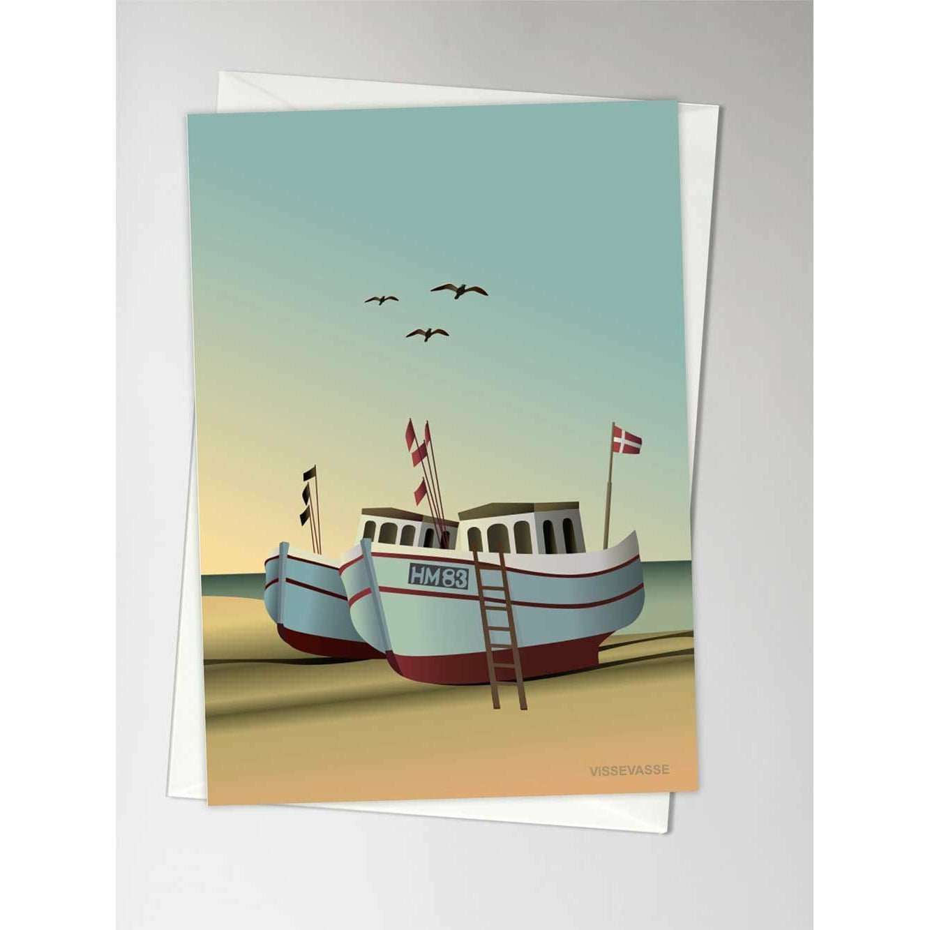 Vissevasse Fishingboats Greeting Card, A6