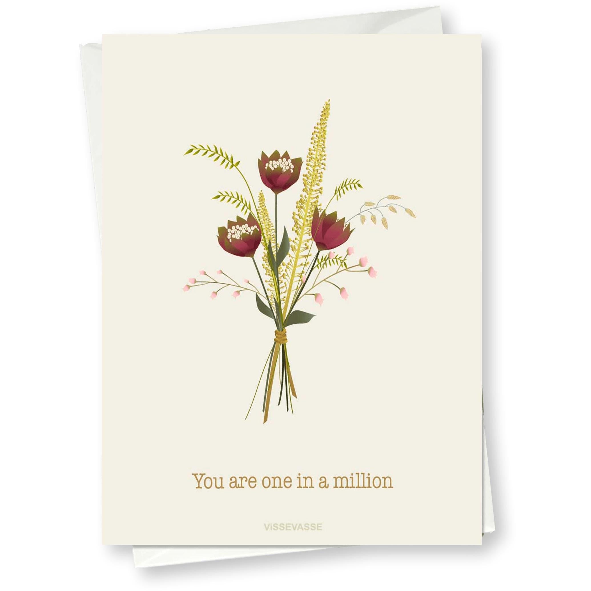 Vissevasse You Are One In A Million Greeting Card, 10x15cm