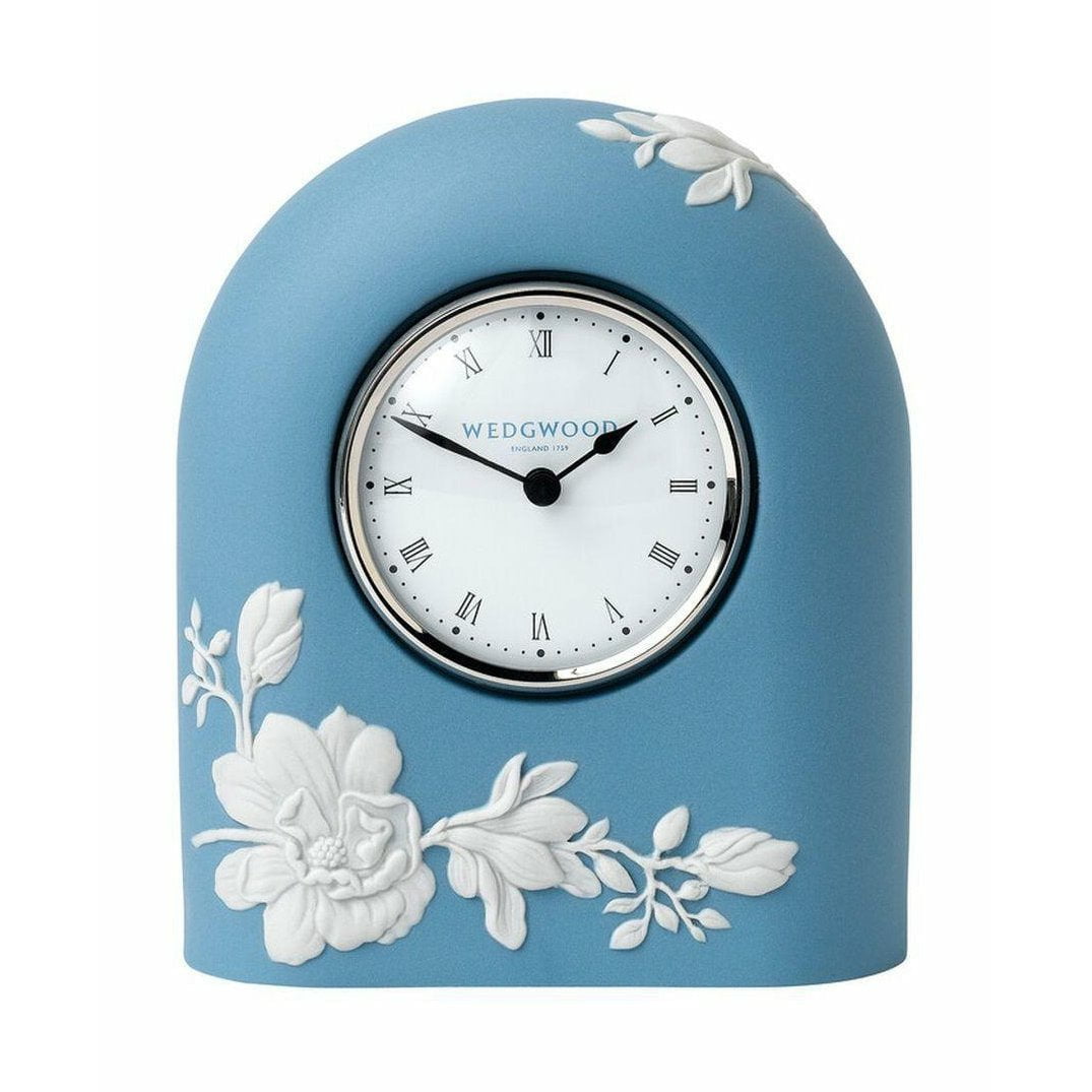 Wedgwood Magnolia Blossom Table Clock, W: 13 Cm